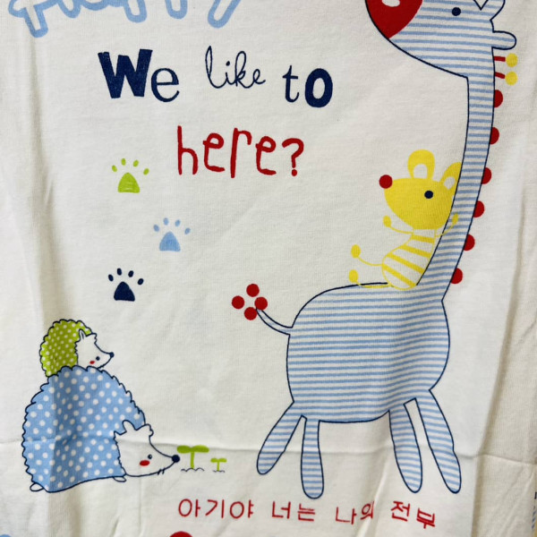 بادی نوزادی دخترانه طرح زرافه