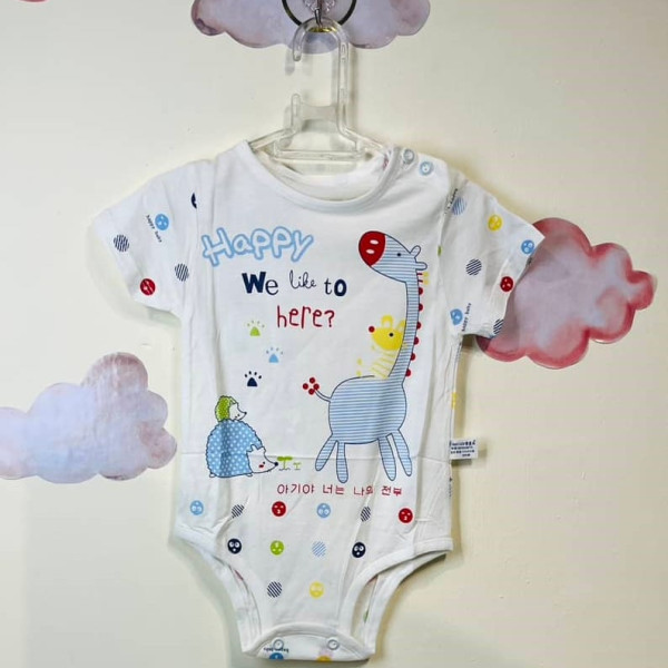 بادی نوزادی دخترانه طرح زرافه