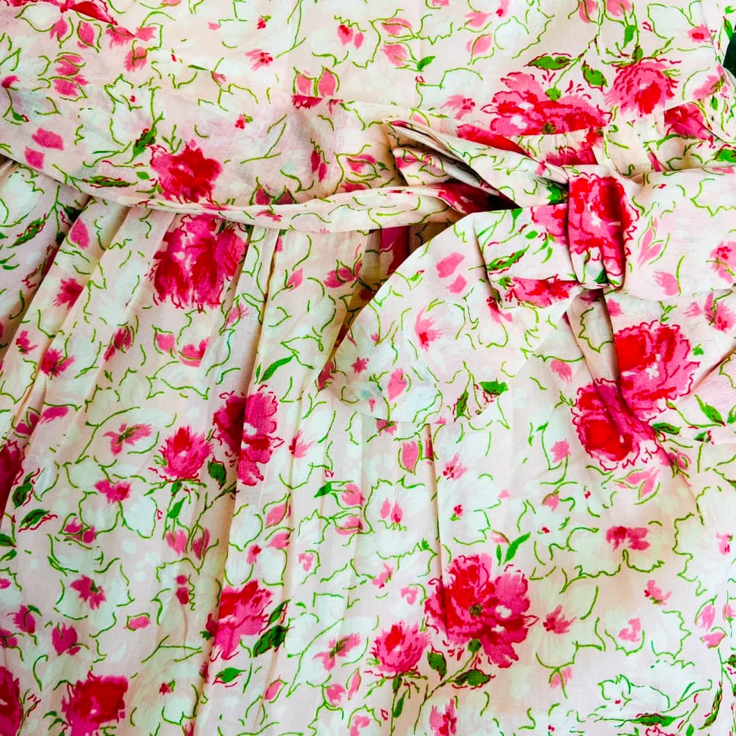baby sarong girls (pink flower) سارافون دخترانه طرح