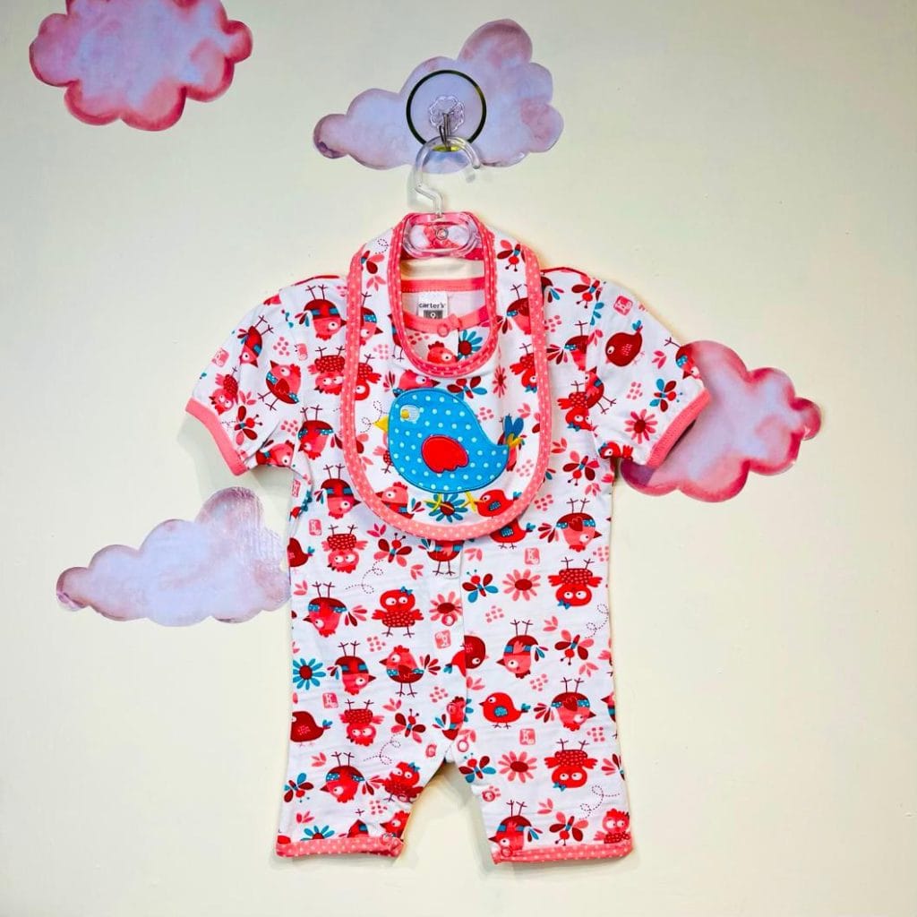 رامپر نوزادی دخترانه طرح جوجه