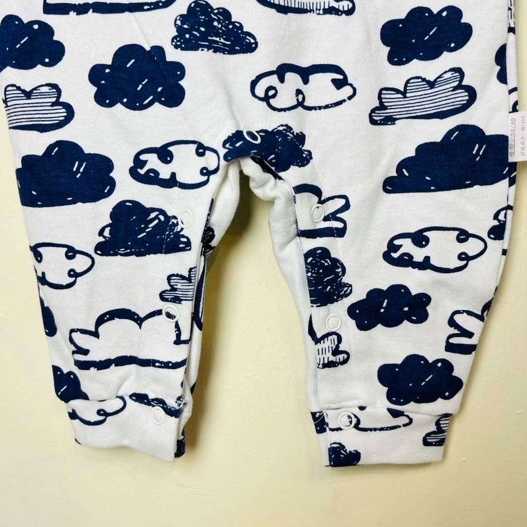 Baby Romper New Born Boy سرهمی پسرانه طرح ابر