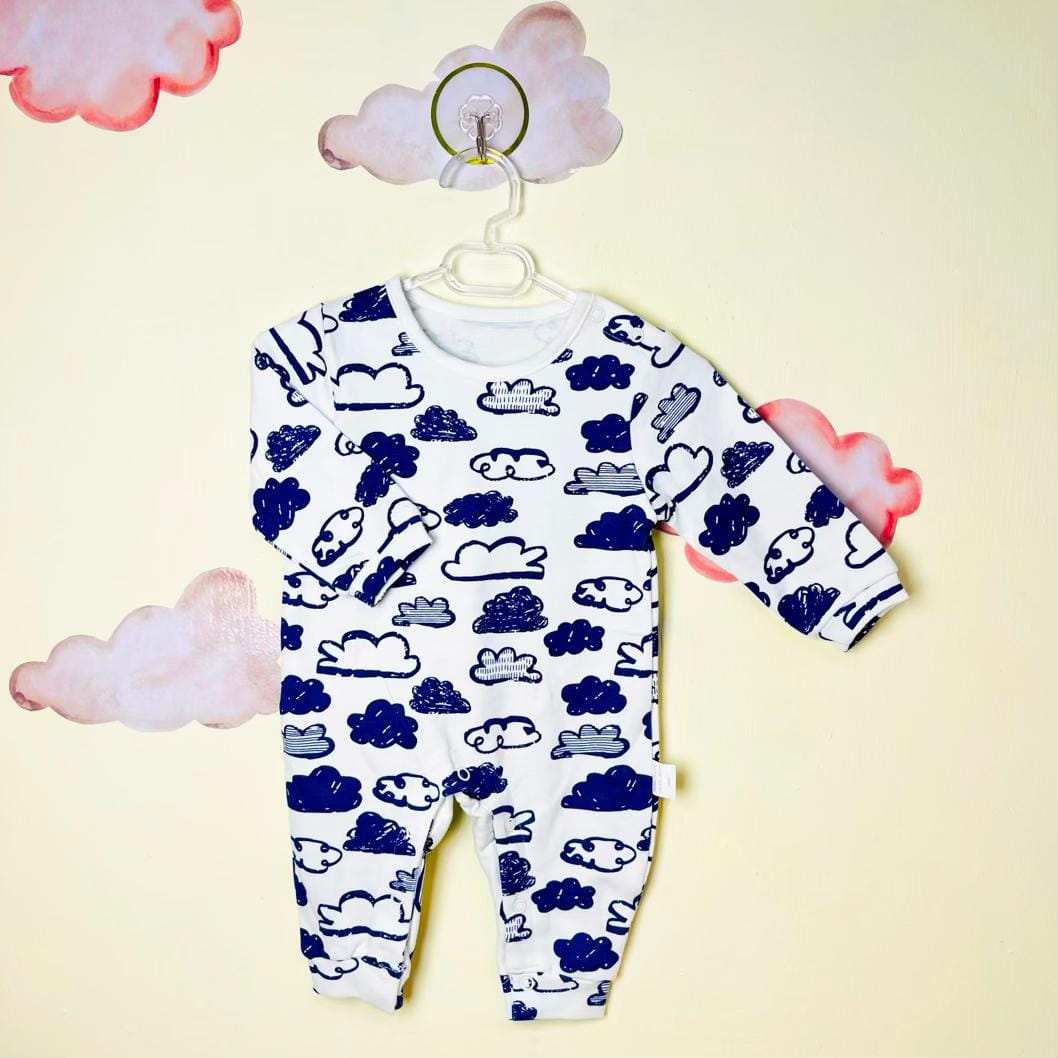 Baby Romper New Born Boy(cloud) سرهمی نوزادی پسرانه طرح ابر