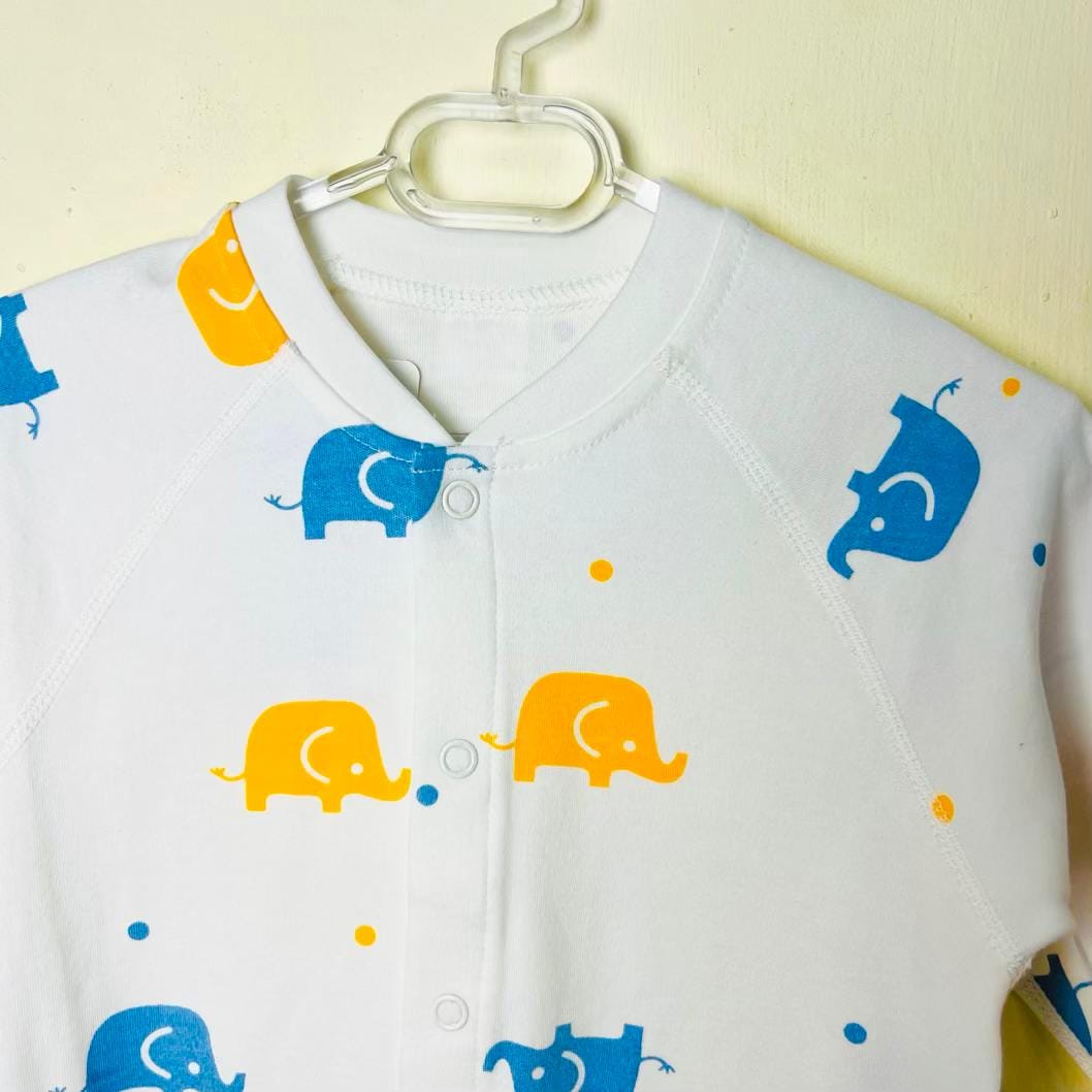 Baby Romper New Born boy سرهمی پسرانه طرح فیل