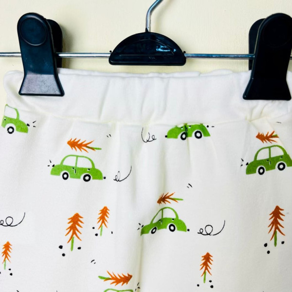 شلوار نوزادی پسرانه طرح ماشین(3تا18ماه)