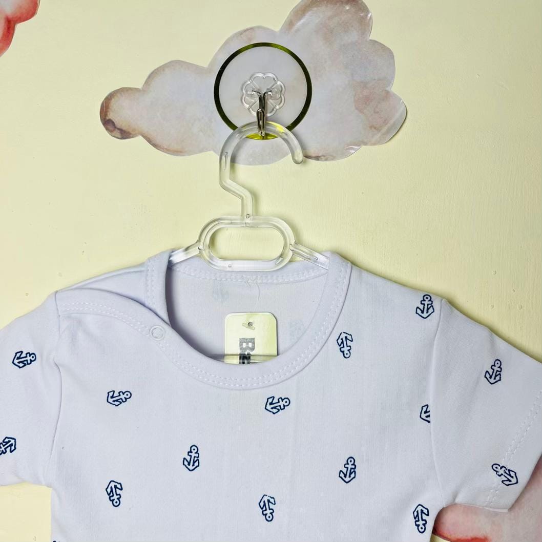 بادی پسرانه طرح لنگر سفید رنگ