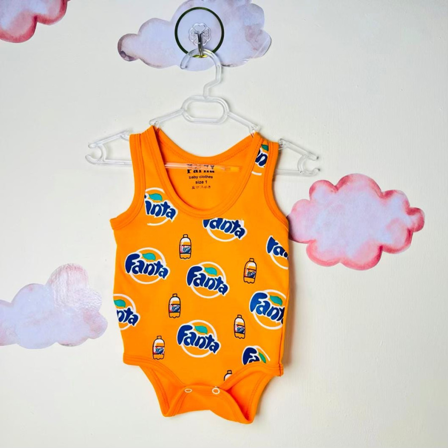 بادی رکابی نوزادی پسرانه طرح فانتا (3 تا 6 ماه )