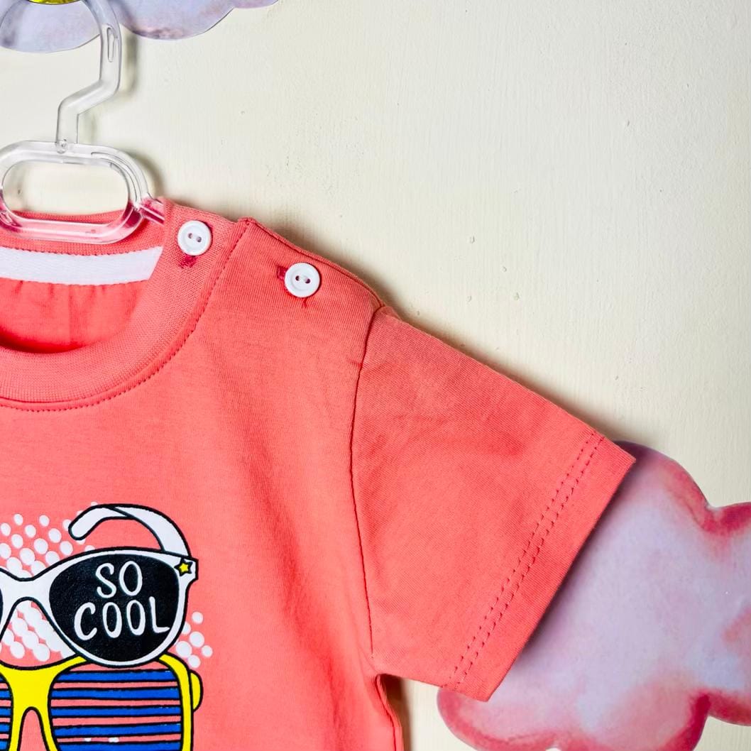 T-shirt shorts Set boys ست پسرانه طرح عینک