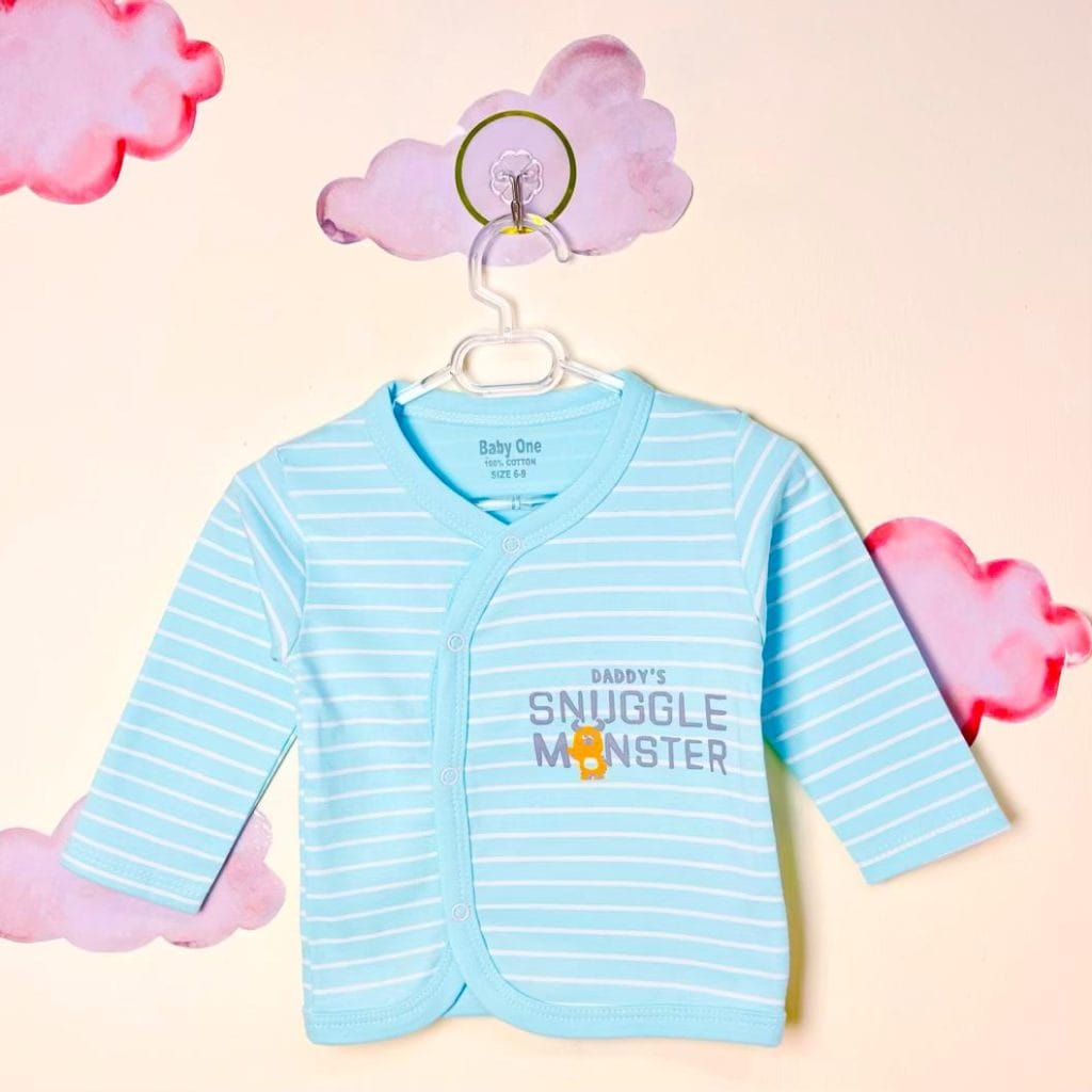 بلوزجلودکمه(مانتویی) پسرانه طرح هیولا(6تا12ماه)