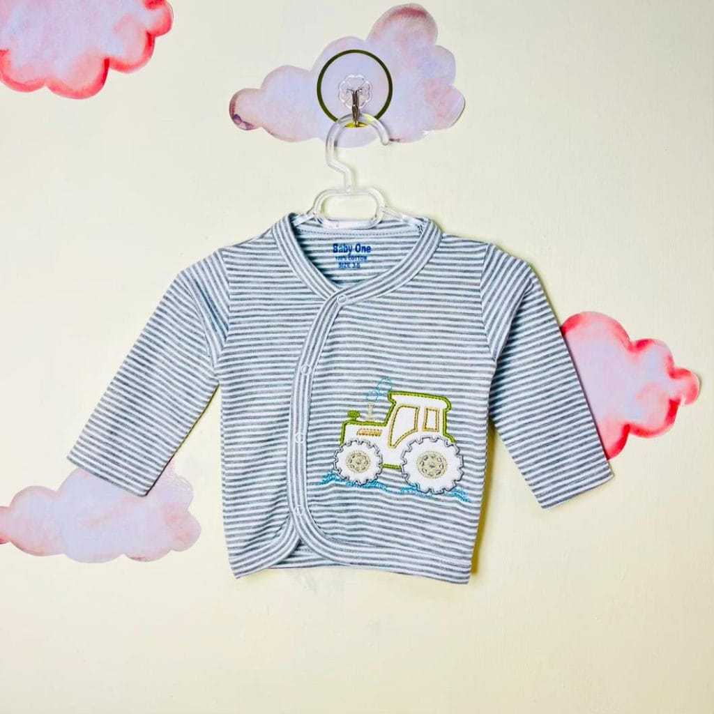 بلوز نوزادی پسرانه طرح تراکتور