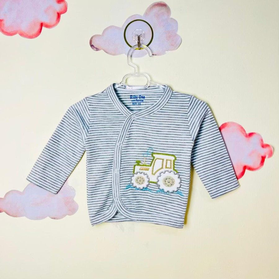 بلوز نوزادی پسرانه طرح تراکتور