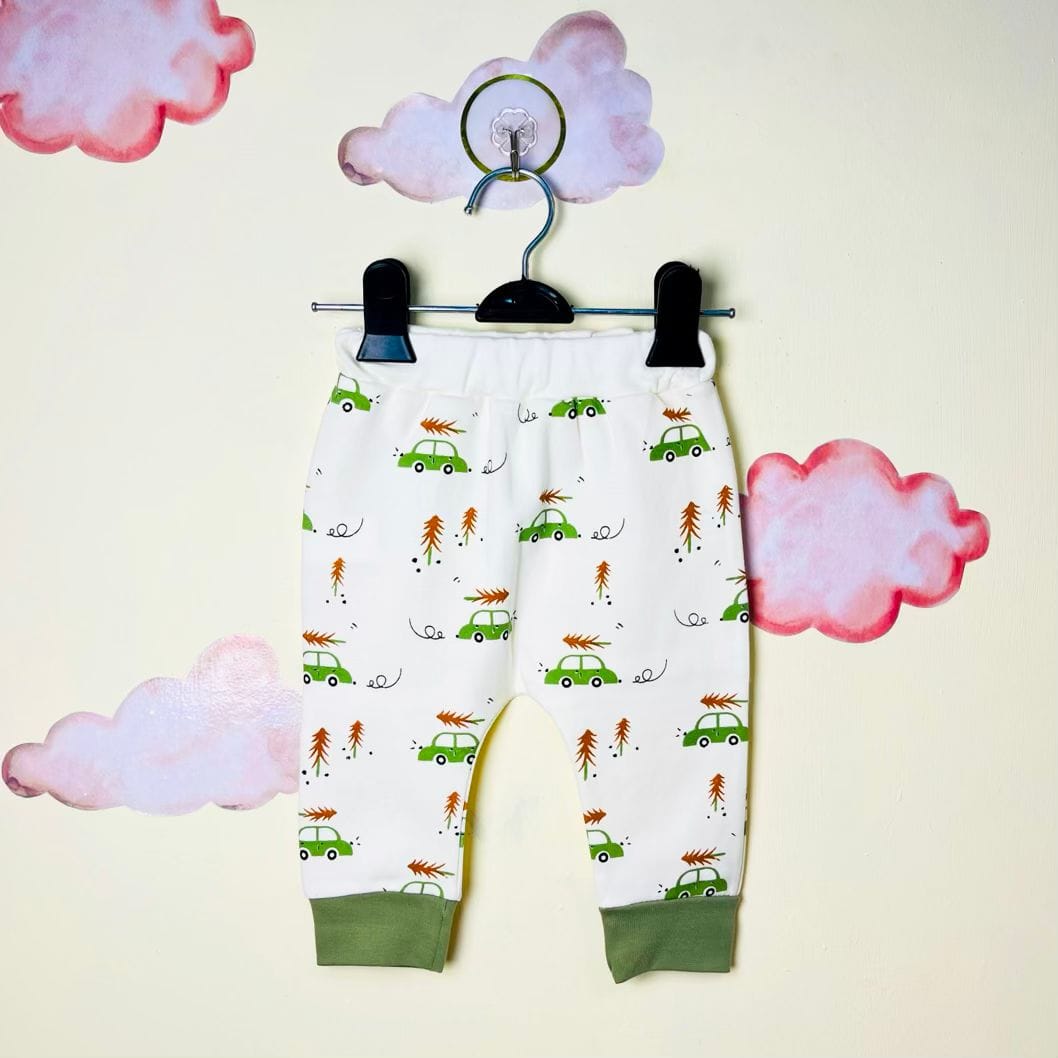 شلوار نوزادی پسرانه طرح ماشین