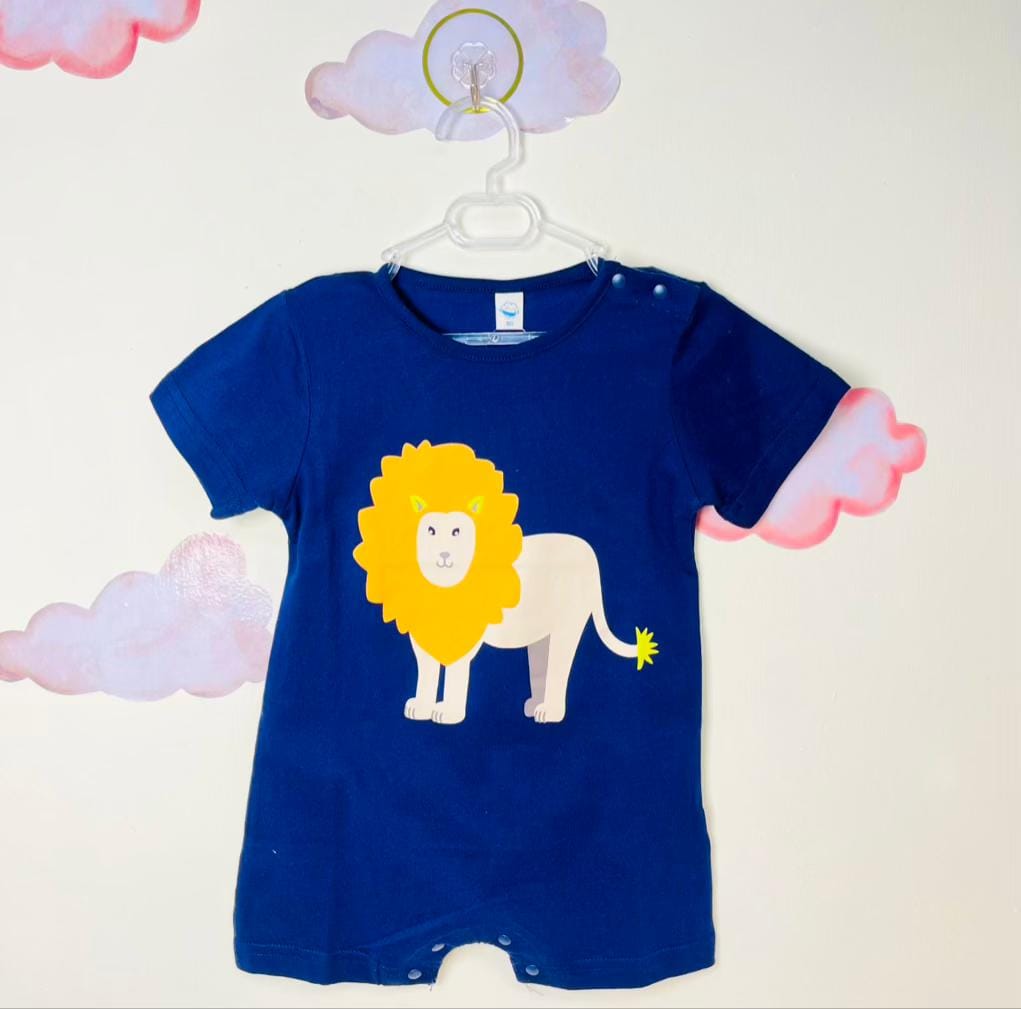 رامپر نوزادی پسرانه طرح شیر