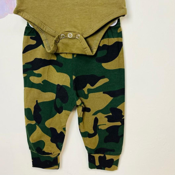 سه تکه نوزادی پسرانه طرح ارتشی