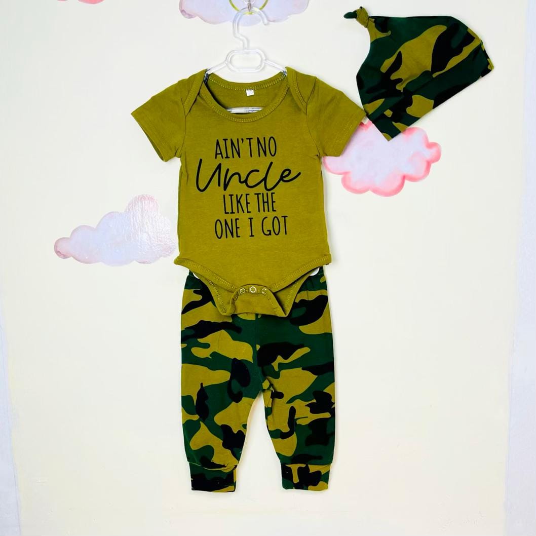 سه تکه نوزادی پسرانه طرح ارتشی