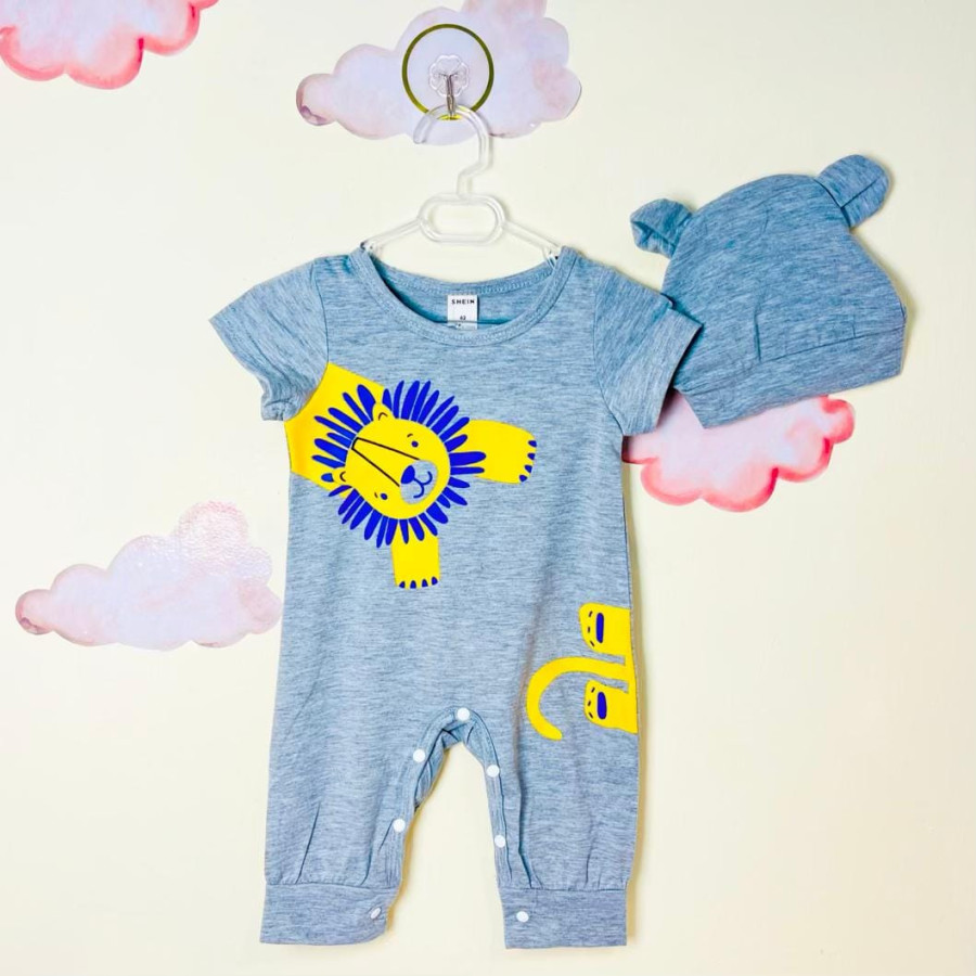 رامپر پسرانه طرح شیر طوسی(3تا6ماه)