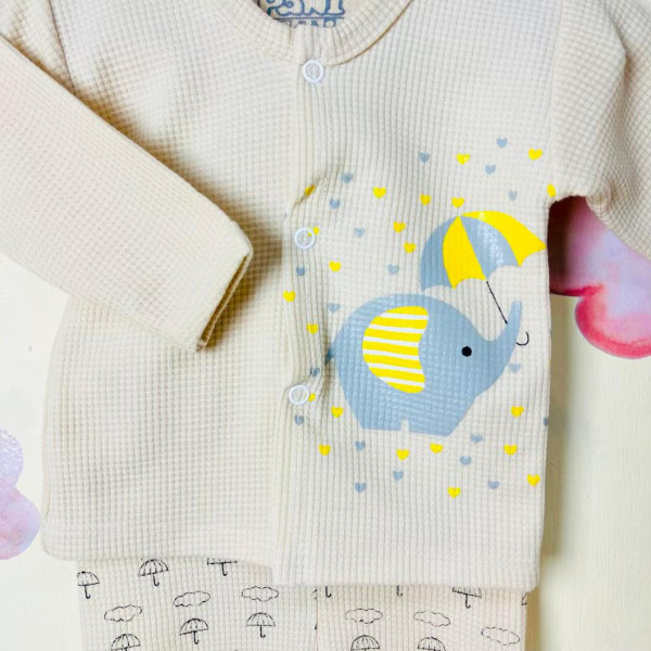 سه تکه نوزادی پسرانه طرح فیل