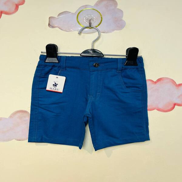شلوارک نوزادی پسرانه کتان آبی کلاسیک(6تا18ماه)