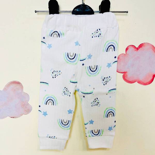 شلوار نوزادی دخترانه طرح رنگین کمان(3تا18ماه)