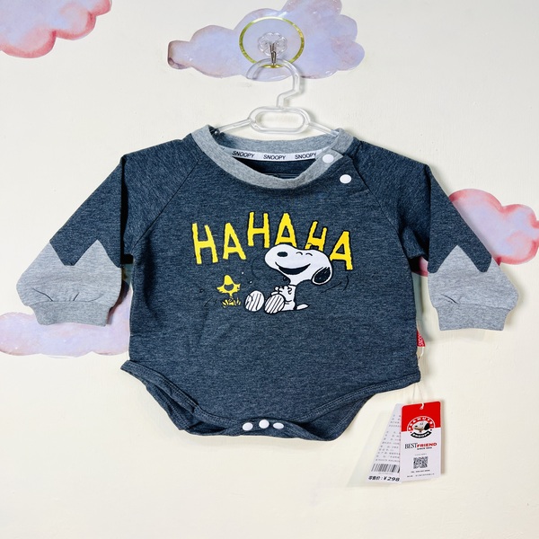 بادی دورس نوزادی پسرانه طرح اسنوپی طوسی(6تا24ماه)